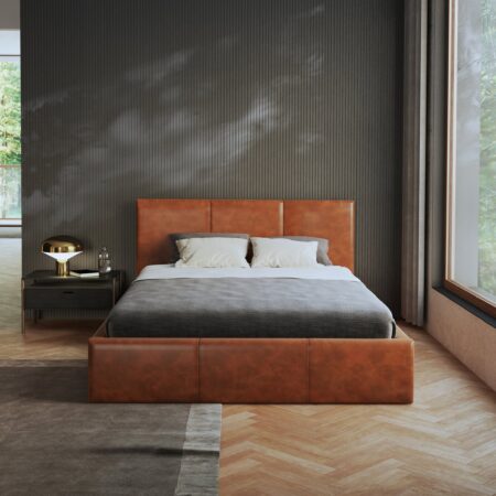 Łóżko skóra naturalna PRESTIGE