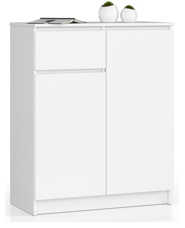 Komoda K80 – 80 cm, 2 drzwi, 1 szuflada, 4 półki