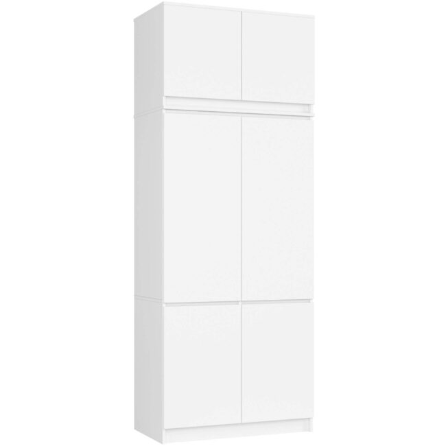 Szafa S90 z nadstawką – 90 cm, 6 drzwi, 6 półek